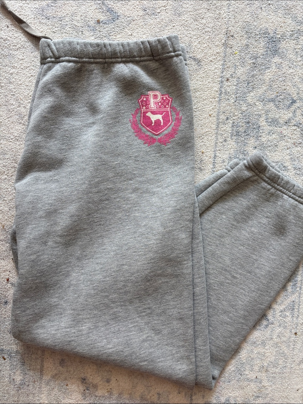 SALE* VINTAGE PINK Victoria's Secret Phi Beta Pink Gray Sweatpants, Sz. S